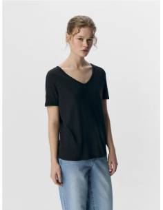 OBJTHEA S/S RE V-NECK TOP NOOS