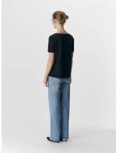 OBJTHEA S/S RE V-NECK TOP NOOS 2