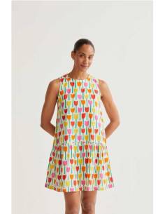 VESTIDO CORTO TULIPANES