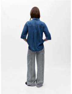 OBJFRAME 2/4 RE DENIM TOP 2