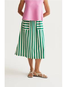 FALDA MIDI RAYAS