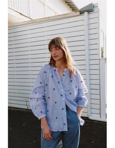CAMISA RAYAS Y FLORES
