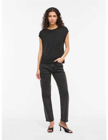 VIMODALA O-NECK DETAIL TOP