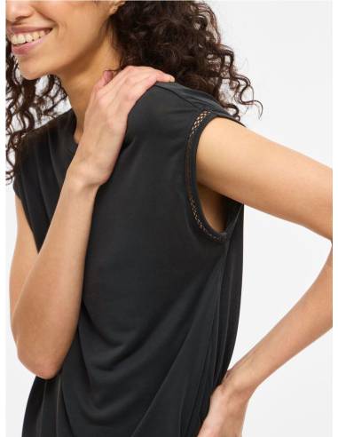 VIMODALA O-NECK DETAIL TOP