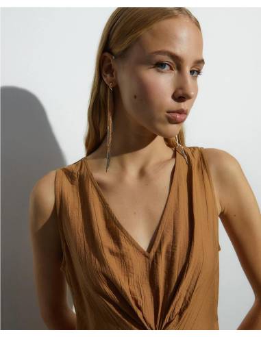 VESTIDO MIDI ESCOTE V