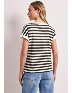 CAMISETA RAYAS BOTON EN MANGA 2
