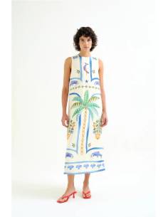 VESTIDO ESTAMPADO PALMERA