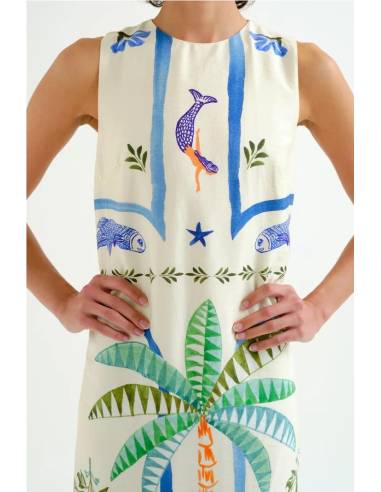 VESTIDO ESTAMPADO PALMERA