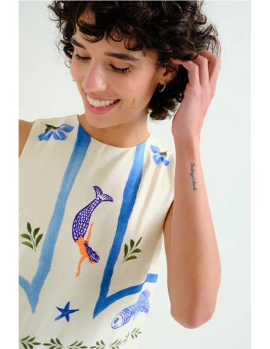 VESTIDO ESTAMPADO PALMERA
