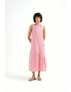 VESTIDO MIDI CUADRO VICHY