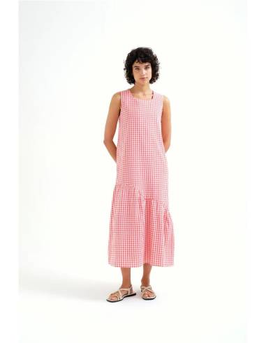 VESTIDO MIDI CUADRO VICHY