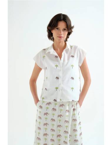 CAMISA ELEFANTE  Y PALMERA