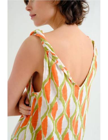 VESTIDO CORTO ESTAMPADDO ALOE