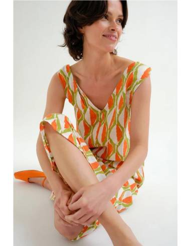 VESTIDO CORTO ESTAMPADDO ALOE