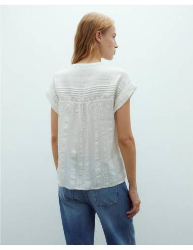 BLUSA M/C ENCAJE