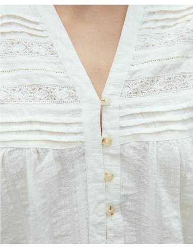 BLUSA M/C ENCAJE