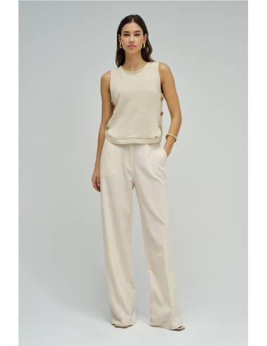 TOP PUNTO LUREX CON BOTONES