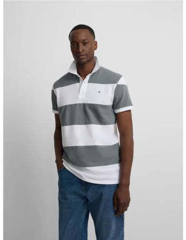 Polo manga corta rayas anchas