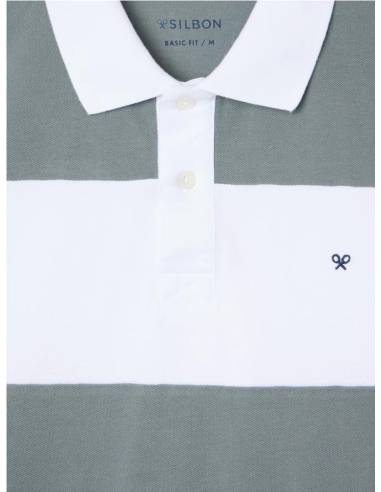 Polo manga corta rayas anchas