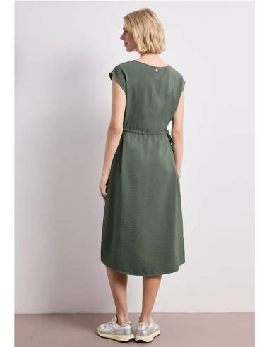 vestido midi escote barco