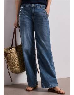 VAQUERO WIDE LEG CON BOTONES