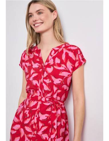 vestido midi estampado