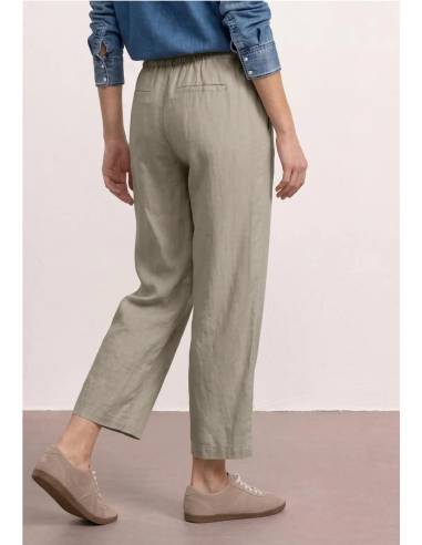 pantalon wide leg lino