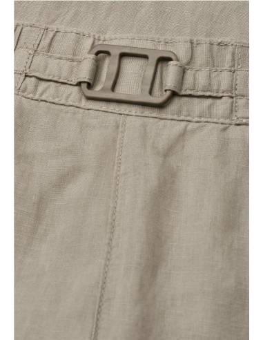pantalon wide leg lino