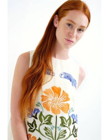 VESTIDO CORTO ESTAMP PALM