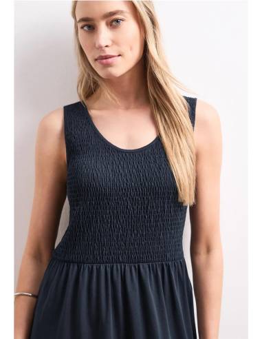vestido midi volantes