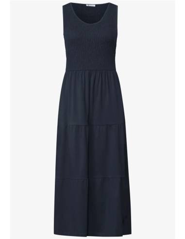 vestido midi volantes