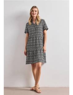 vestido camisero estampado