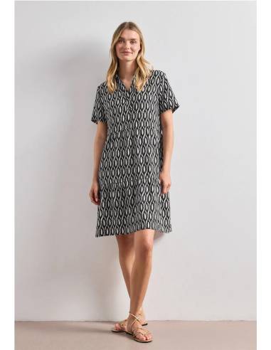 vestido camisero estampado