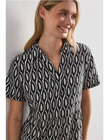 vestido camisero estampado