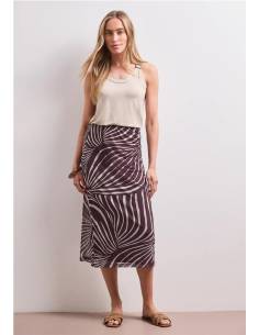 falda midi drapeada