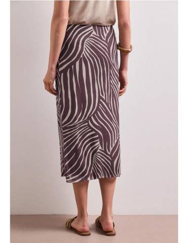 falda midi drapeada