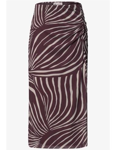 falda midi drapeada