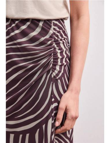 falda midi drapeada