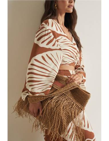 BOLSO FLECOS RAFIA