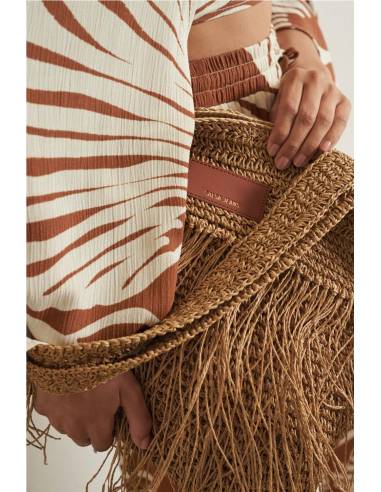 BOLSO FLECOS RAFIA