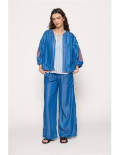 CHAQUETA DENIM BORDADA