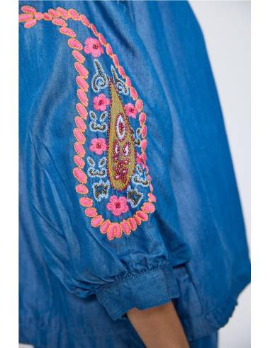 CHAQUETA DENIM BORDADA