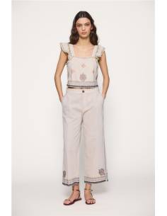 PANTALON BAJOS BORDADOS