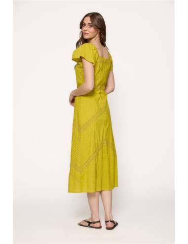 VESTIDO MIDI BORDADOS