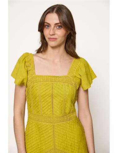 VESTIDO MIDI BORDADOS