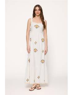 VESTIDO TIRANTES LARGO FLORES