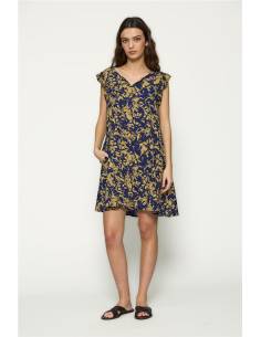 VESTIDO CORTO ESTAMPADO FLOR