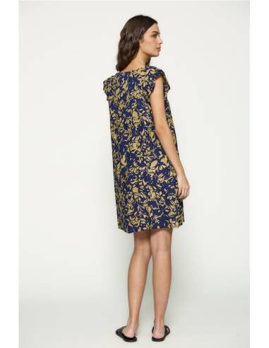 VESTIDO CORTO ESTAMPADO FLOR