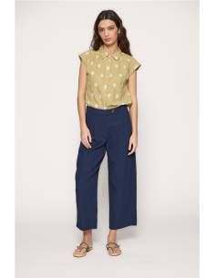 pantalon culotte pinzas