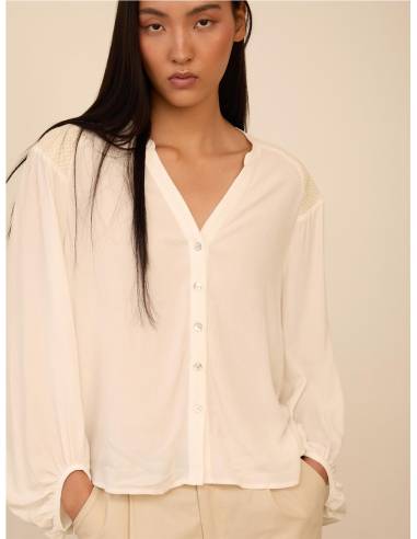 BLUSA SMOCK CONTRASTE